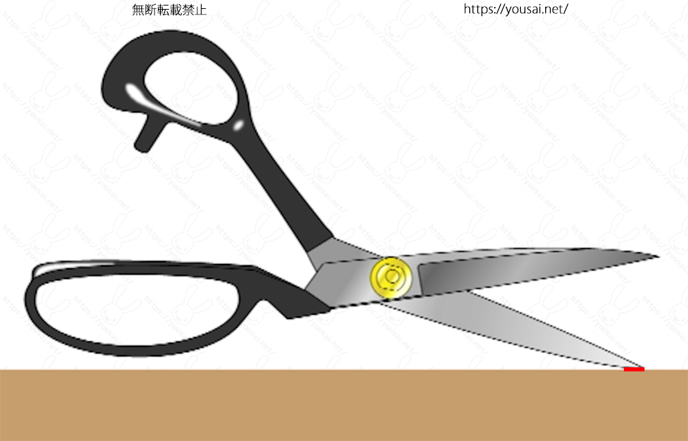 布をきれいに切るためのハサミの使い方