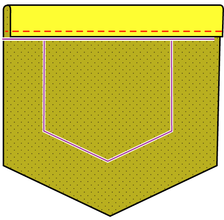 ドールブラウスのポケットの縫い方