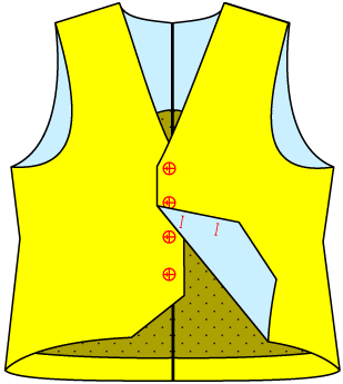 ベストの縫い方