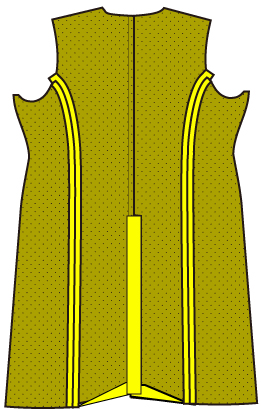 男装用テーラードカラーのコートの縫い方