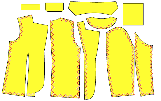 シングルボタンのジャケットの縫い方