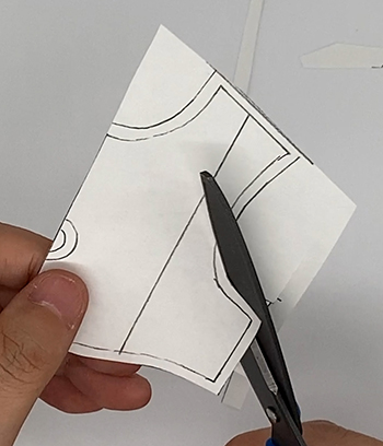 複数線のある型紙の写し方