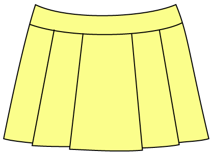 ローウエストのボックスプリーツスカートの改造方法