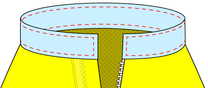 スカートのファスナーのつけ方