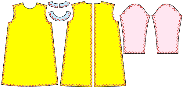 Aラインの長そでワンピースの作り方