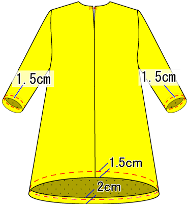 Aラインの長そでワンピースの作り方