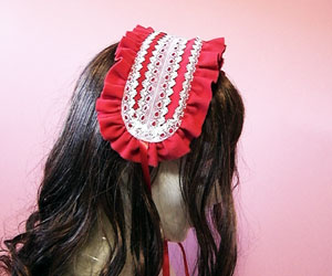 フリルのヘッドドレスの縫い方と型紙