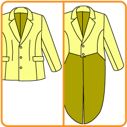 おさいほう ジャケットの型紙を燕尾服風に改造する方法