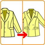 【おさいほう】シングルボタンのジャケットをWボタンに改造する