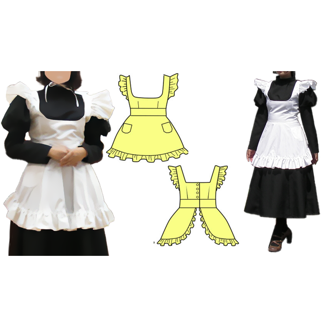 フリルいっぱいのエプロンドレスの作り方