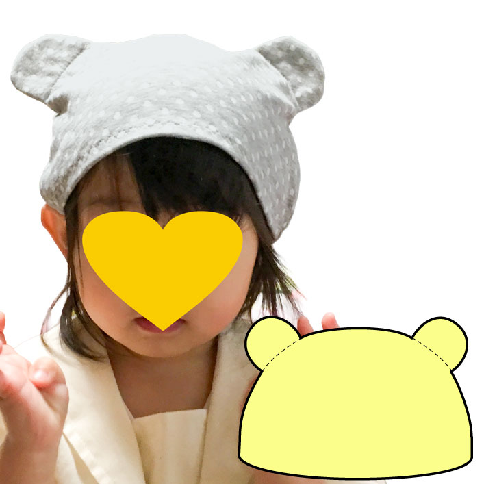耳つき帽子の作り方